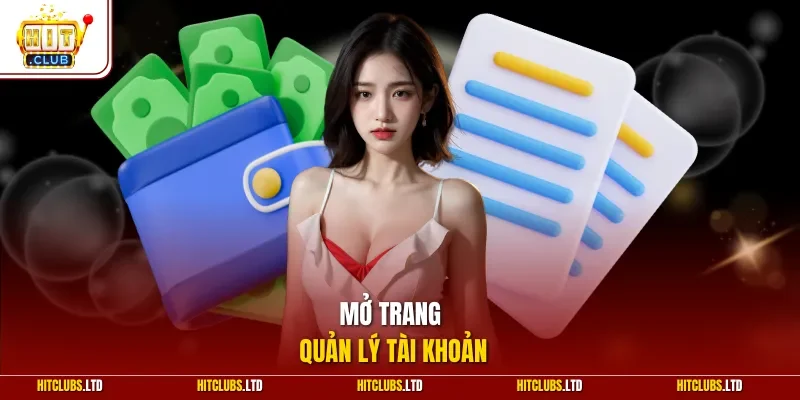 Mở trang quản lý tài khoản